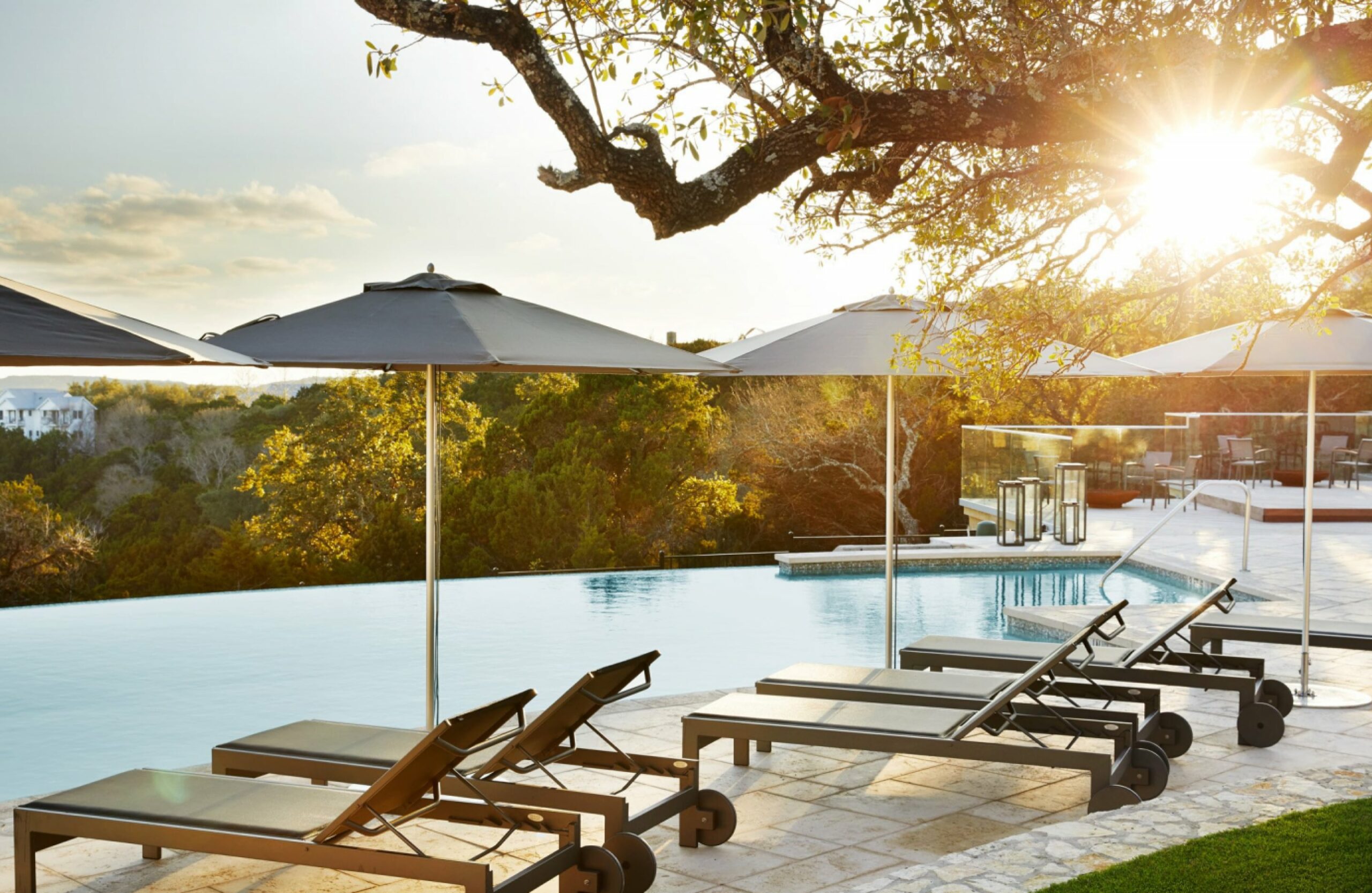 pool with lounge chairs