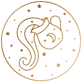 zodiac sign aquarius gold graphic